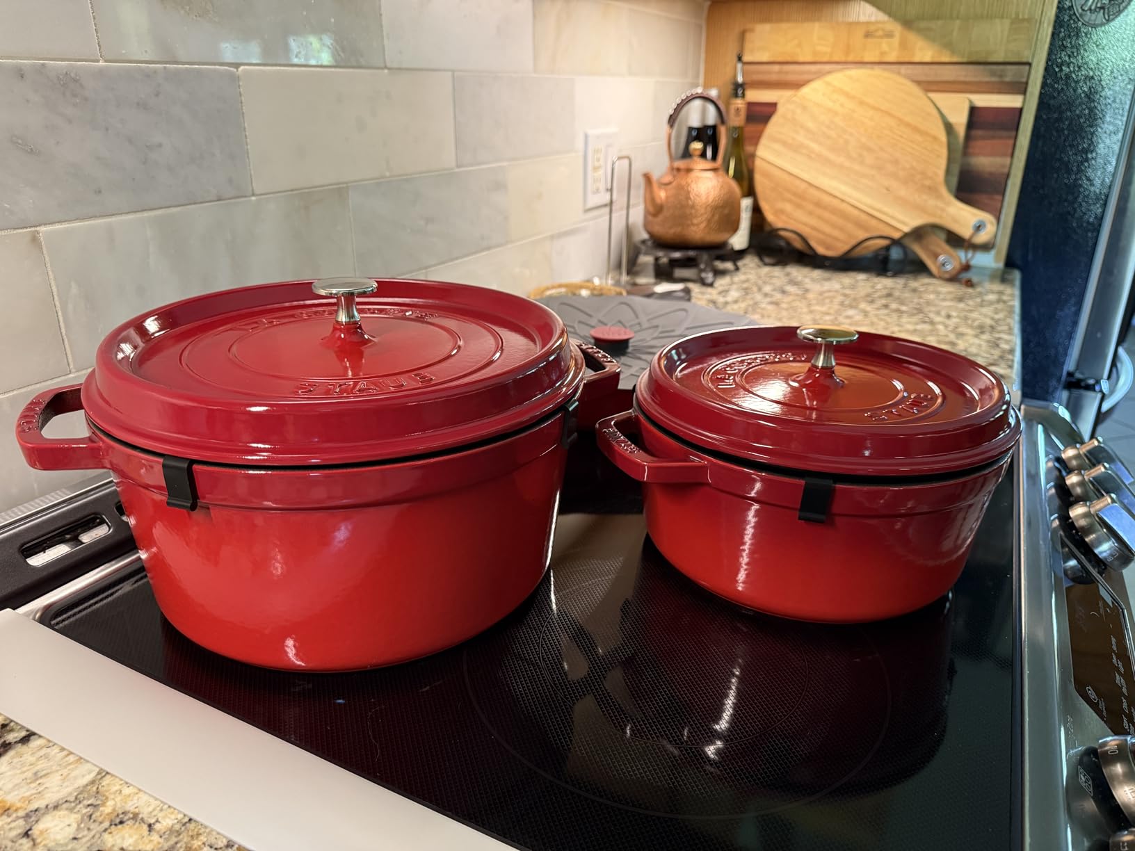 Staub 7-Qt Dutch Oven, Serves up to 7-8 People, Oven Safe to 500°F, Red customer photo 1