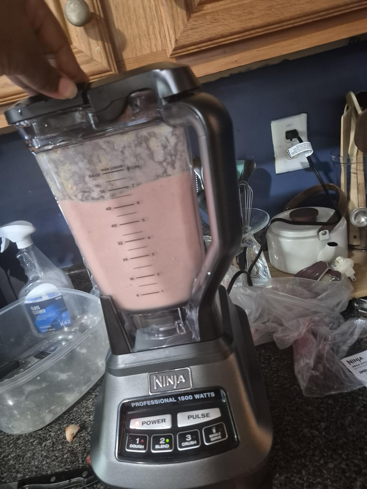 Ninja Mega Kitchen System, 1500W, 72oz Pitcher, 8-Cup, Black, BL770 | 1500W all-in-one blends smoothies, processes salsa & dough. 72-oz pitcher, 8-cup processor bowl, (2) 16-oz cups. customer photo 2