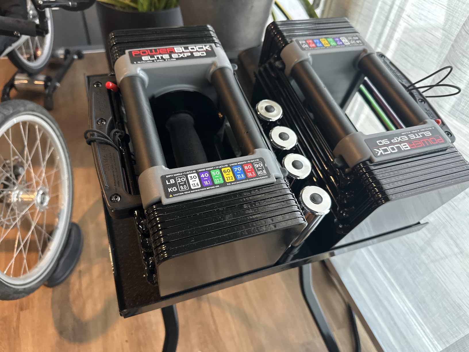 PowerBlock Elite EXP Adjustable Dumbbells, Sold in Pairs, Stage 1, 5-50 lb. customer photo 1
