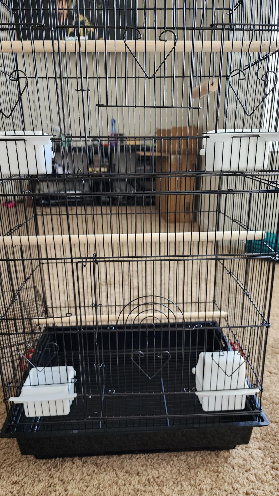 Yaheetech 64'' Open Top Bird Cage for Parakeets & Cockatiels, Black customer photo 1