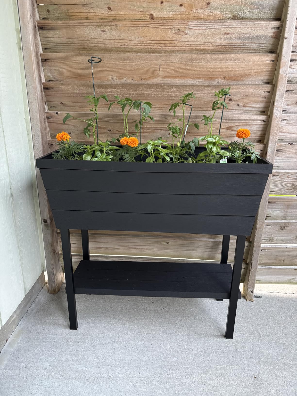 Keter Urban Bloomer 12.7 Gallon Raised Garden Bed and Outdoor Herb Garden Planter with Self Watering Gauge and Drainage Plug, Dark Grey customer photo 1