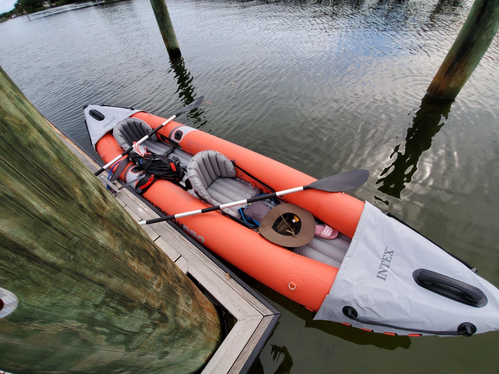 INTEX 68309EP Excursion Pro K2 Inflatable Kayak Set: Includes Deluxe 86in Kayak Paddles and High-Output Pump - SuperTough PVC - Adjustable Bucket Seat - 2-Person - 400lb Weight Capacity customer photo 1