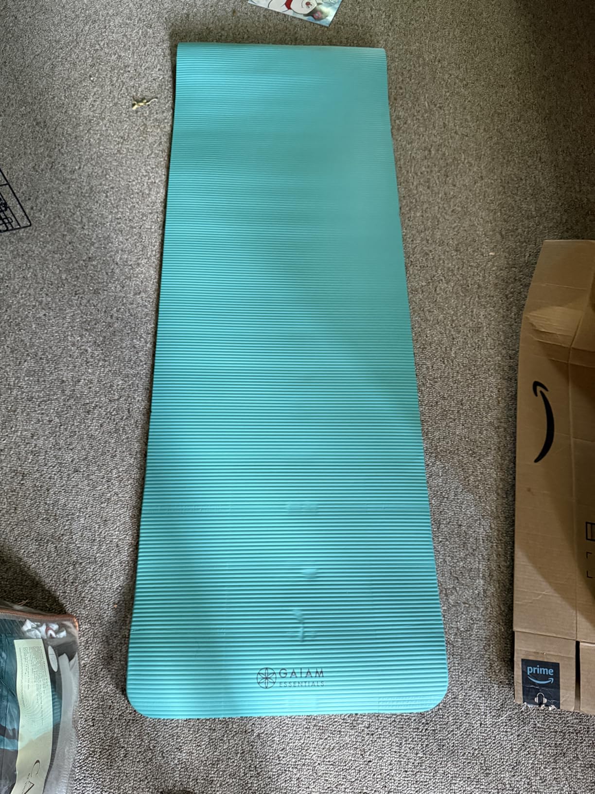 Gaiam Thick Yoga Mat, Exercise & Fitness Mat with Easy-Cinch Carrying Strap customer photo 1