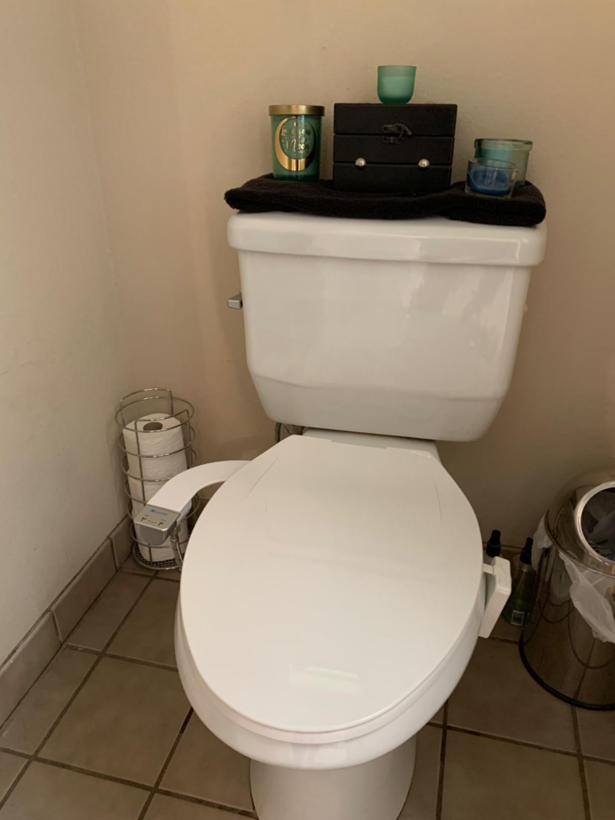 Brondell Bidet Attachment for Toilet SS-250 SimpleSpa Fresh Water Spray with Adjustable Water Pressure Side Arm Control, Slim Bidet Sprayer, Silver Knob (Dual Nozzle) customer photo 1