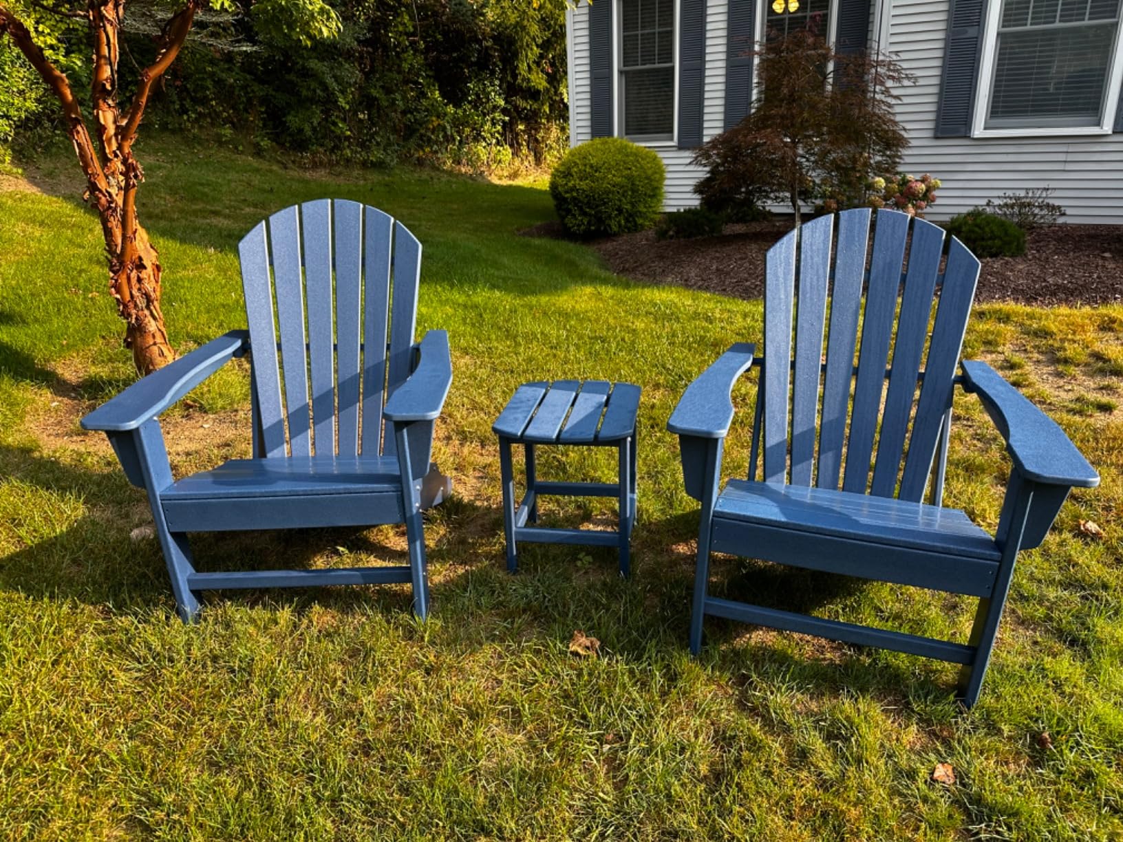 Signature Design by Ashley 1-Piece HDPE Outdoor Adirondack Chair, Driftwood customer photo 1