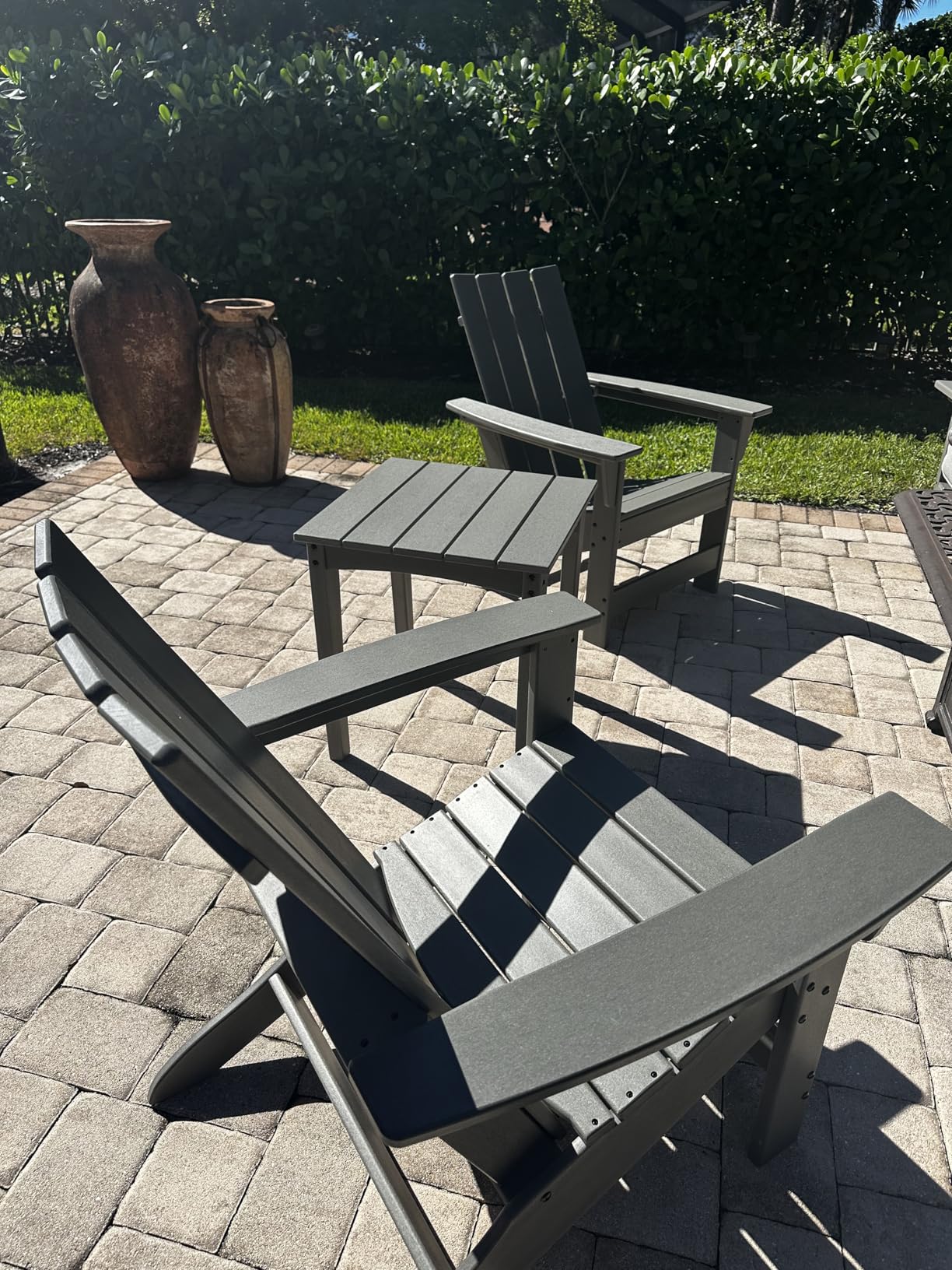 Signature Design by Ashley 1-Piece HDPE Outdoor Adirondack Chair, Driftwood customer photo 2