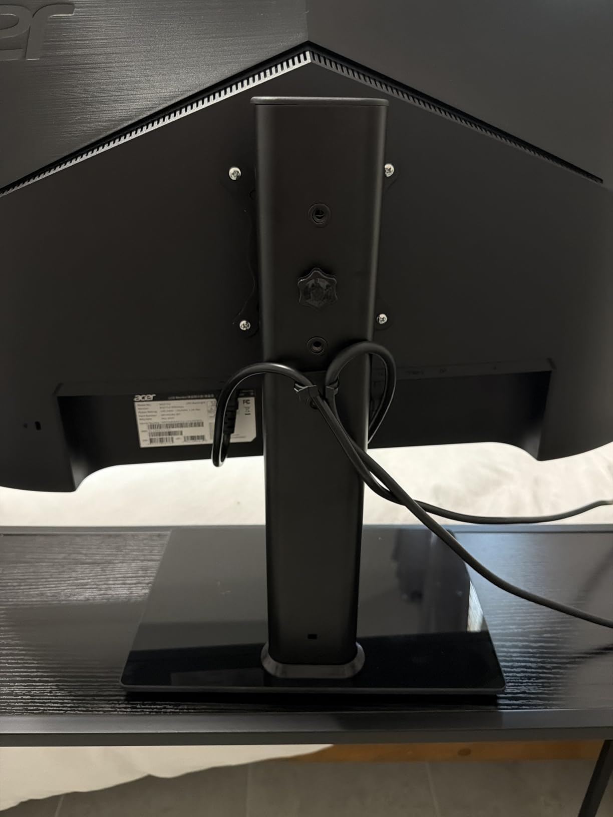 Single LCD Computer Monitor Free-Standing Desk Stand Mount Riser for 13 inch to 32 inch screen with Swivel, Height Adjustable, Rotation, Vesa Base Stand Holds One (1) Screen up to 77Lbs(HT05B-001)) customer photo 1