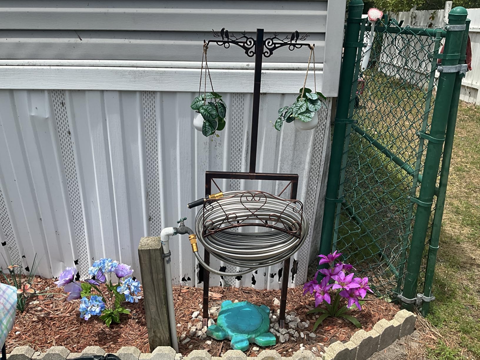 Rosy Earth 100 FT Garden Hose Expandable - 304 Stainless Steel Water Hose 100 FT - Heavy Duty Flexible Kink Free Hose, no Bite customer photo 1