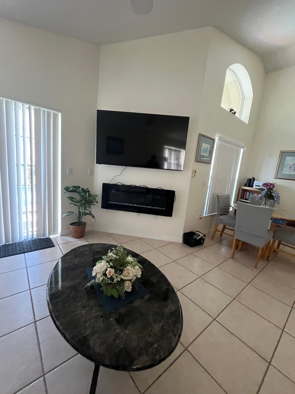 50 inch Electric Fireplace Recessed and Wall Mounted Insert Update customer photo 2
