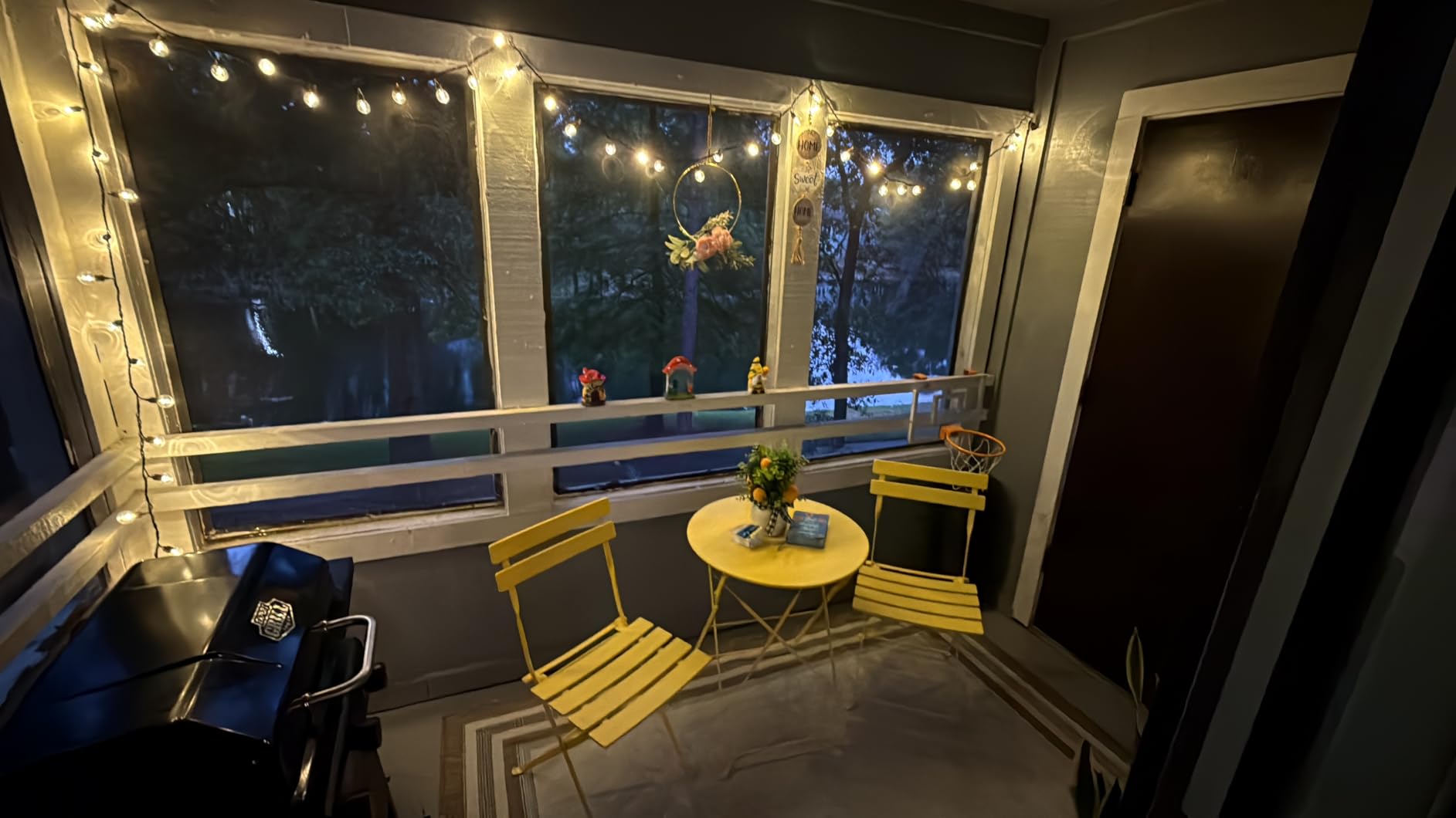Grand patio 3-Piece Folding Patio Bistro Set Outdoor Porch Balcony, Yellow customer photo 2