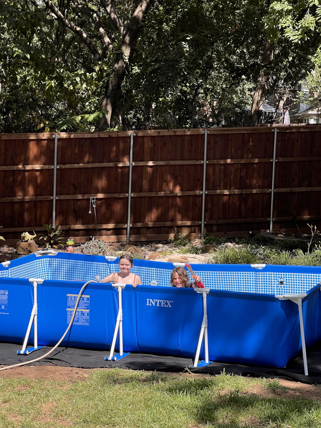 INTEX Metal Frame 14ft 9in x 7ft 3in x 33in Above Ground Pool Set w/Pump | 28279EH - 530 GPH Cartridge Filter Pump and Type A Filter Cartridge Included customer photo 1