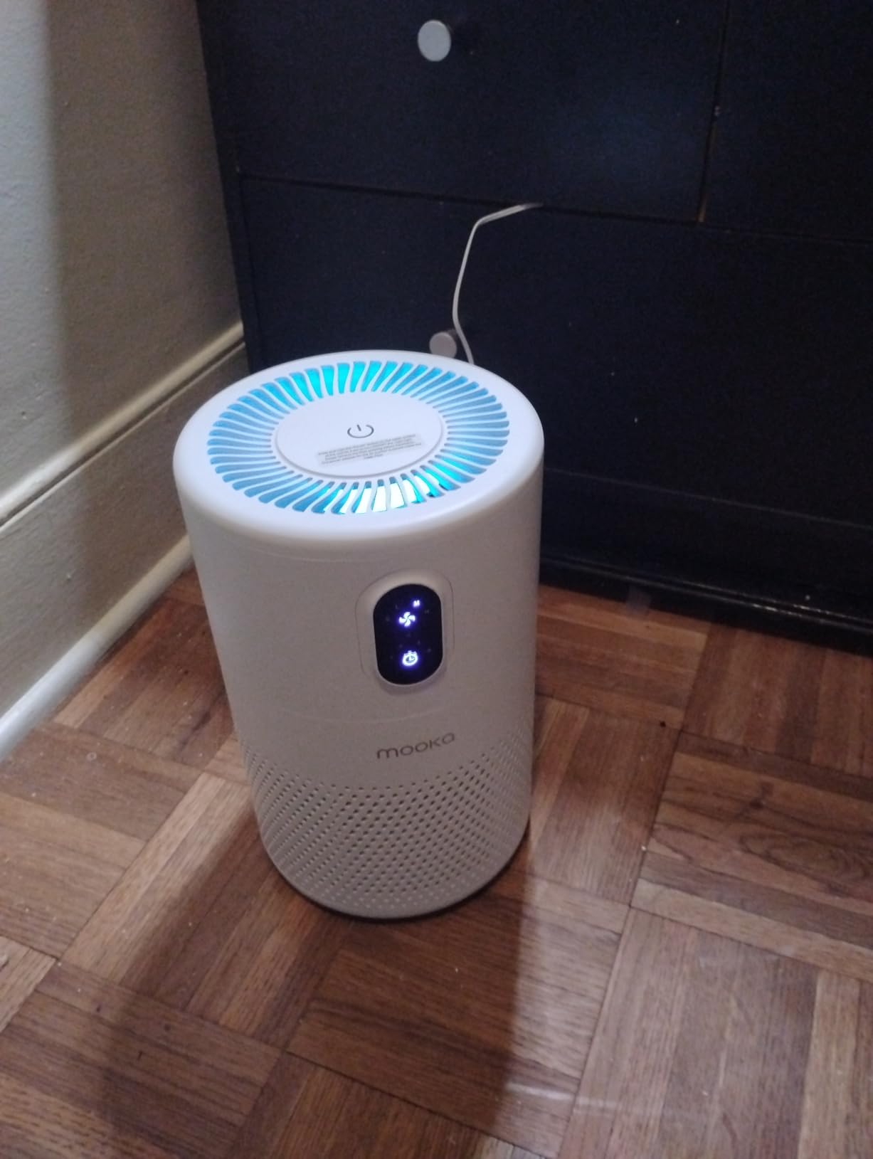 MOOKA Air Purifiers for Home Room up to 1076ft², True HEPA Filter, B-D02L | Quiet Sleep Mode, Night Light, Timer Settings, Energy Saving, 3-Layer Air Filter for Smoke Odor Dust Pollen Pet Dander, White customer photo 2