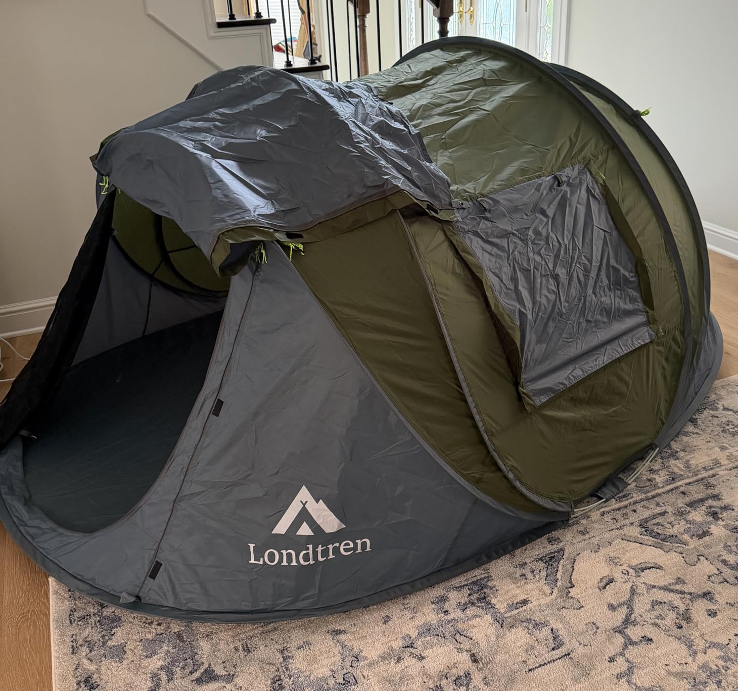 4 Person Easy Pop Up Tent Waterproof Automatic Setup 2 Doors - Instant Family Tents for Camping Hiking & Traveling customer photo 2