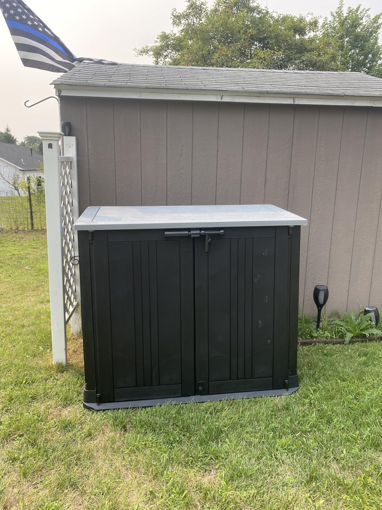 Keter Store-It-Out Prime 4.3 x 3.7 ft. Outdoor Resin Storage Shed with Easy Lift Hinges, Perfect for Yard Tools, Pool Floats and Garden Accessories, Black customer photo 1