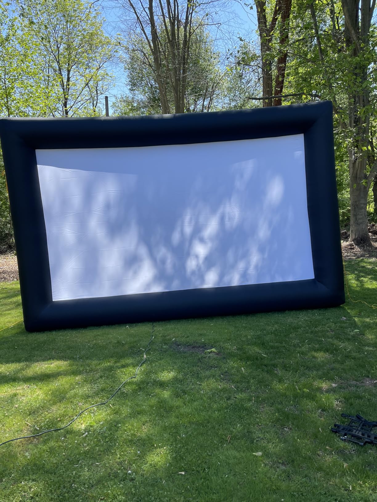 Inflatable Projector Screen - 14FT Outdoor Movie Screen Blow Up for Movie Parties Backyard Outside with Air Blower and Carry Bag, Front and Rear Projection customer photo 1