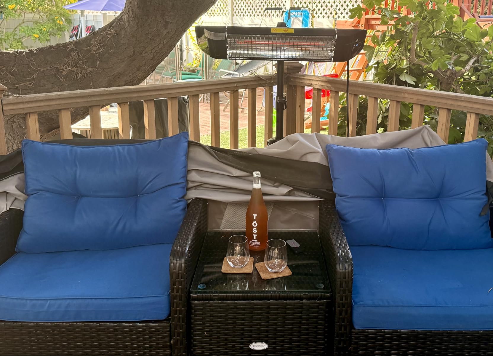 Paraheeter Outdoor Electric Infrared Patio Heater, 1500W customer photo 2