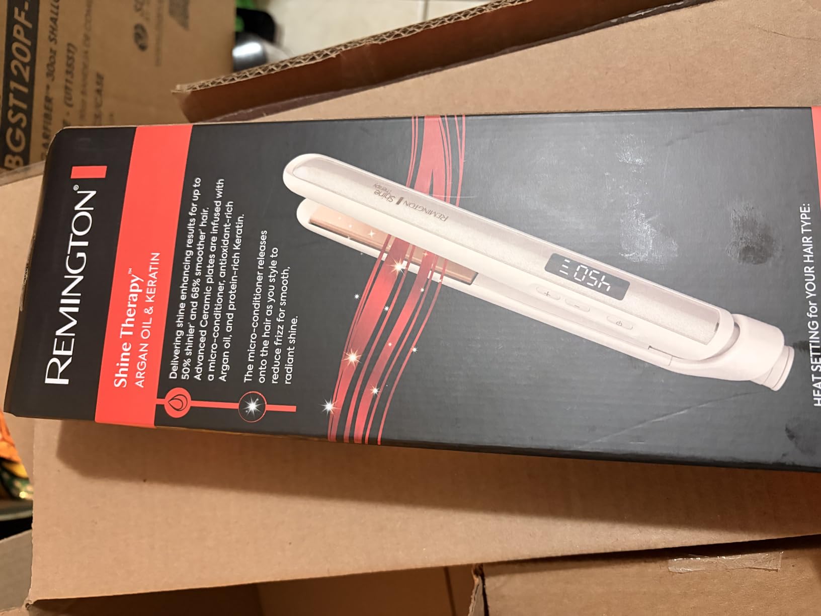 Remington Shine Therapy 1 inch Hair Straightener Iron, Flat Iron Infused with Argan Oil & Keratin, Professional Ceramic Flat Iron for Less Frizz, Shines and Smooth, Styling Tools customer photo 1