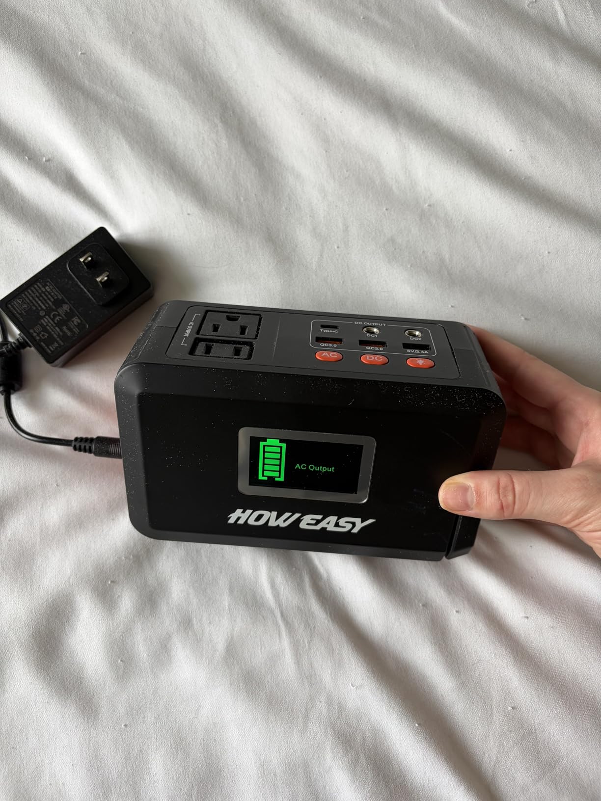 HOWEASY Portable Power Station,120W(240W Peak) Solar Generator customer photo 1