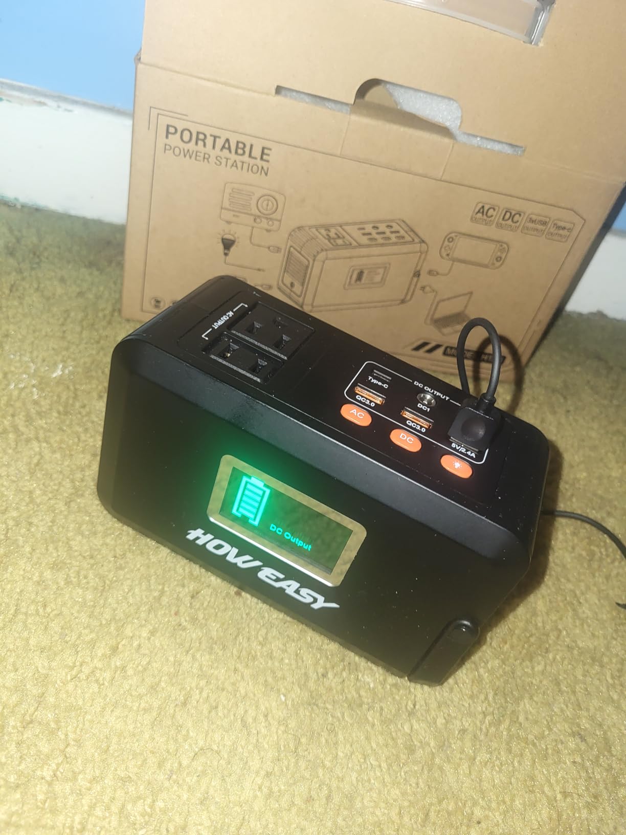 HOWEASY Portable Power Station,120W(240W Peak) Solar Generator customer photo 2