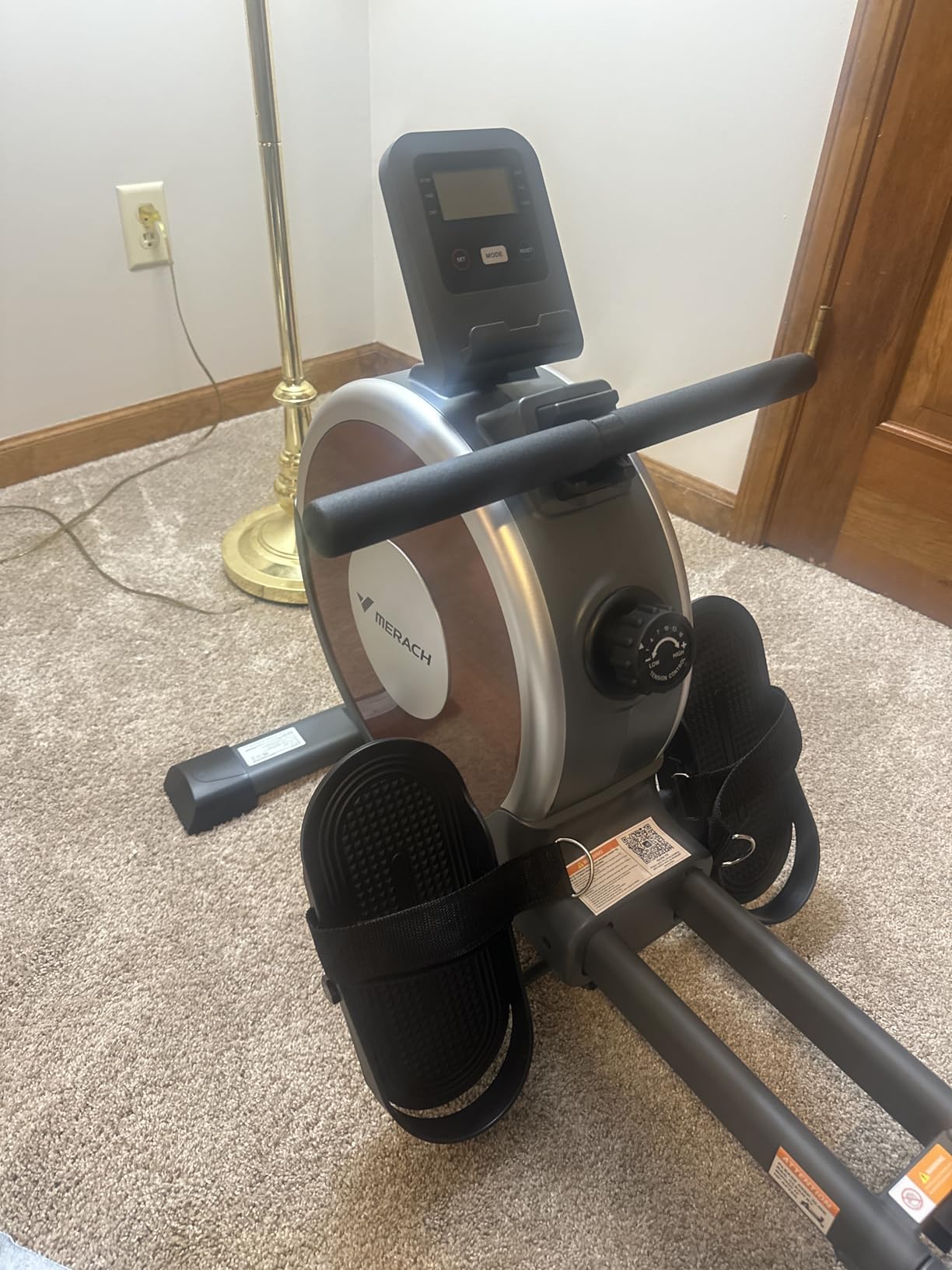 Merach Q1S Magnetic Rowing Machine Indoor, Dual Slide Rail, Quiet & Smooth | 16 Levels Auto Electromagnetic Resistance, Max 350 lbs Capacity, 30-Min Assembly, Ergonomic Seat, Multi-App Support customer photo 1