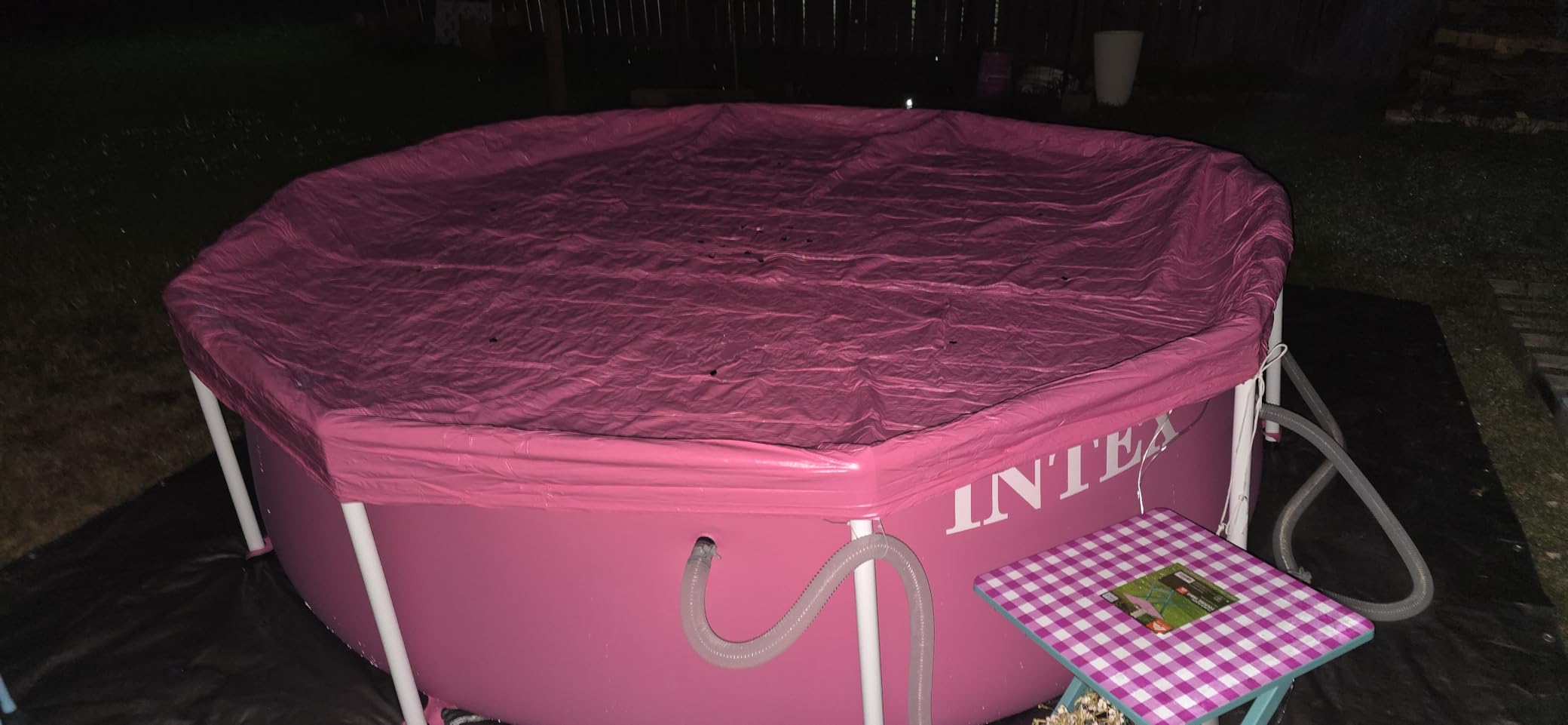 INTEX Metal Frame 7 ft x 5 ft x 23.5 in Above Ground Pool Set, Rectangular Swimming Pool with Steel Frame customer photo 1