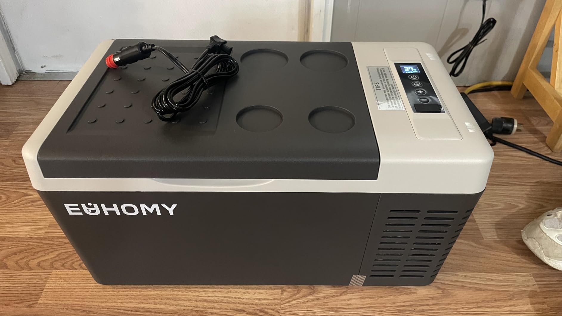 EUHOMY 12 Volt Refrigerator, 19QT(18L) Compressor Electric Cooler APP Control, Car Fridge -4℉~68℉, Portable Refrigerator 12/24V DC 100-240V AC, Portable Freezer for Camping, Travel, Boat customer photo 2