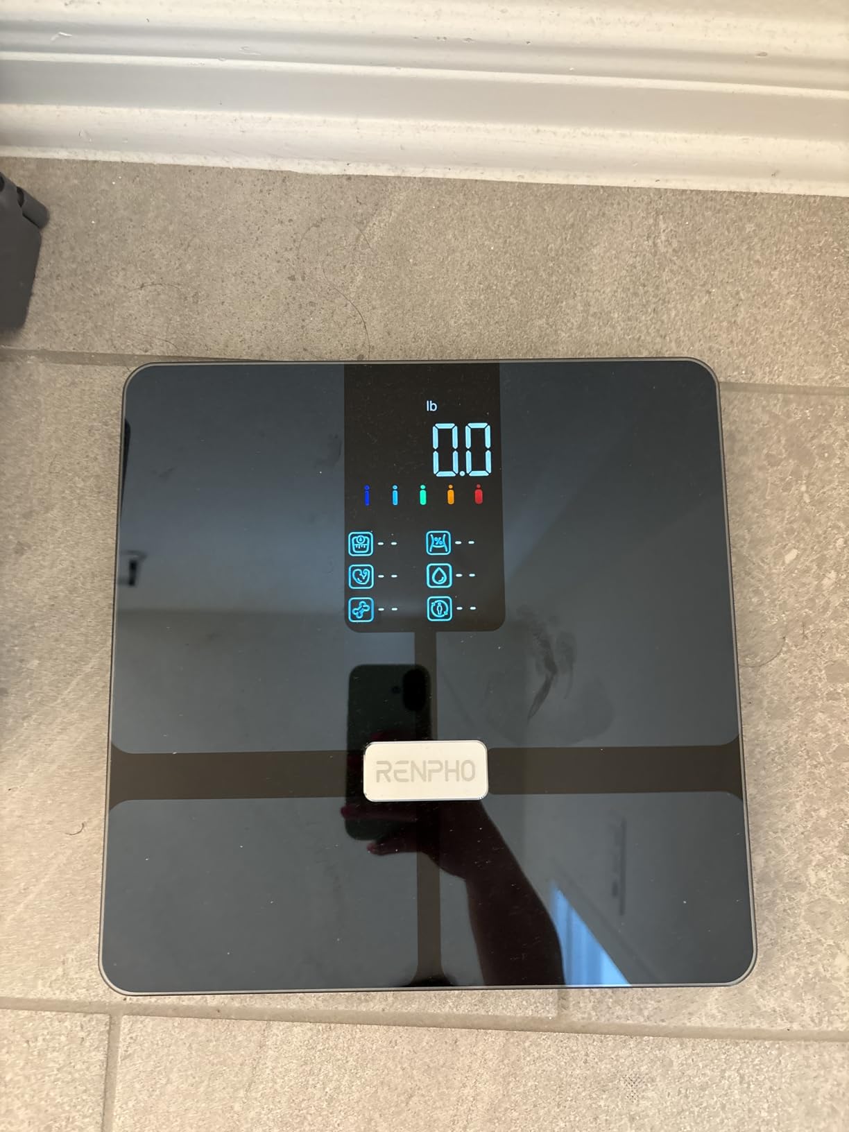RENPHO Scale for Body Weight, Smart Scale with BMI, Body Fat, Muscle Mass, Bluetooth, 13 Metrics with Large Display, Support App Connection, Black, Elis 2X customer photo 2