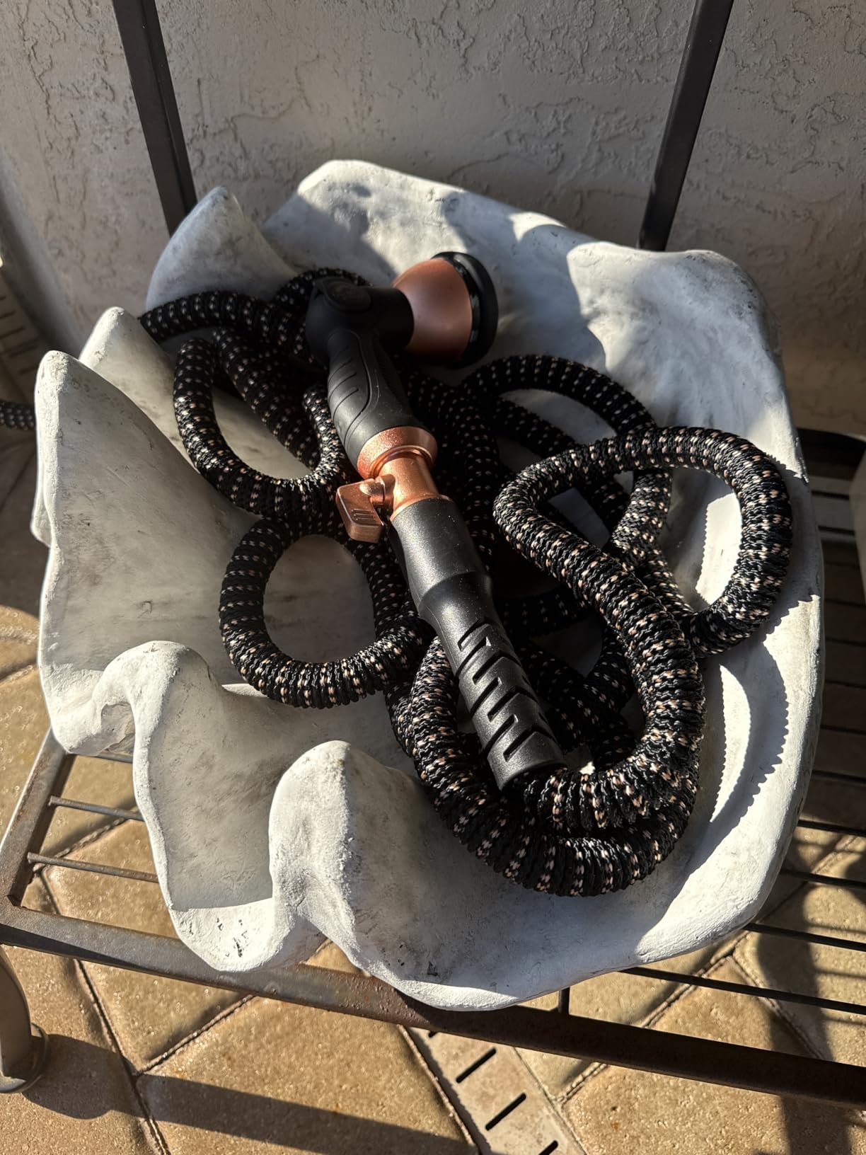 Pocket Hose 25 FT Copper Bullet Expandable Garden Hose w/10 Pattern Thumb Spray Nozzle AS SEEN ON TV 650psi 3/4 in Patented Lead-Free Ultra-Lightweight Solid Copper Anodized Aluminum customer photo 1