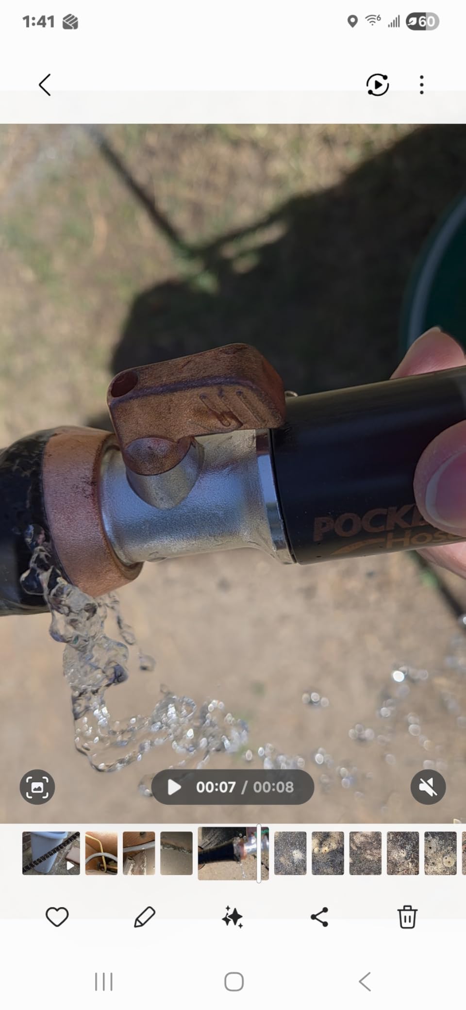 Pocket Hose 25 FT Copper Bullet Expandable Garden Hose w/10 Pattern Thumb Spray Nozzle AS SEEN ON TV 650psi 3/4 in Patented Lead-Free Ultra-Lightweight Solid Copper Anodized Aluminum customer photo 2