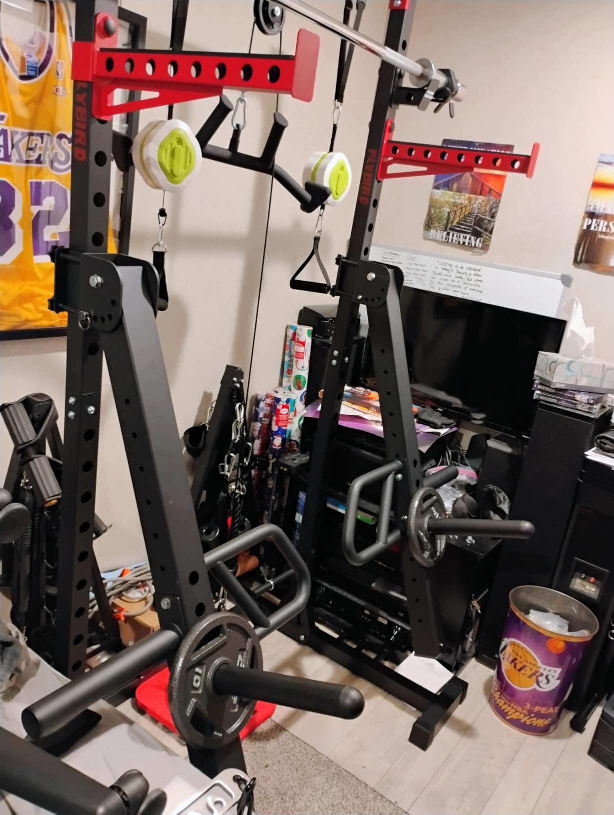 FLYBIRD SR1 Squat Rack, Adjustable Power Rack for 6FT/7FT Barbells customer photo 1