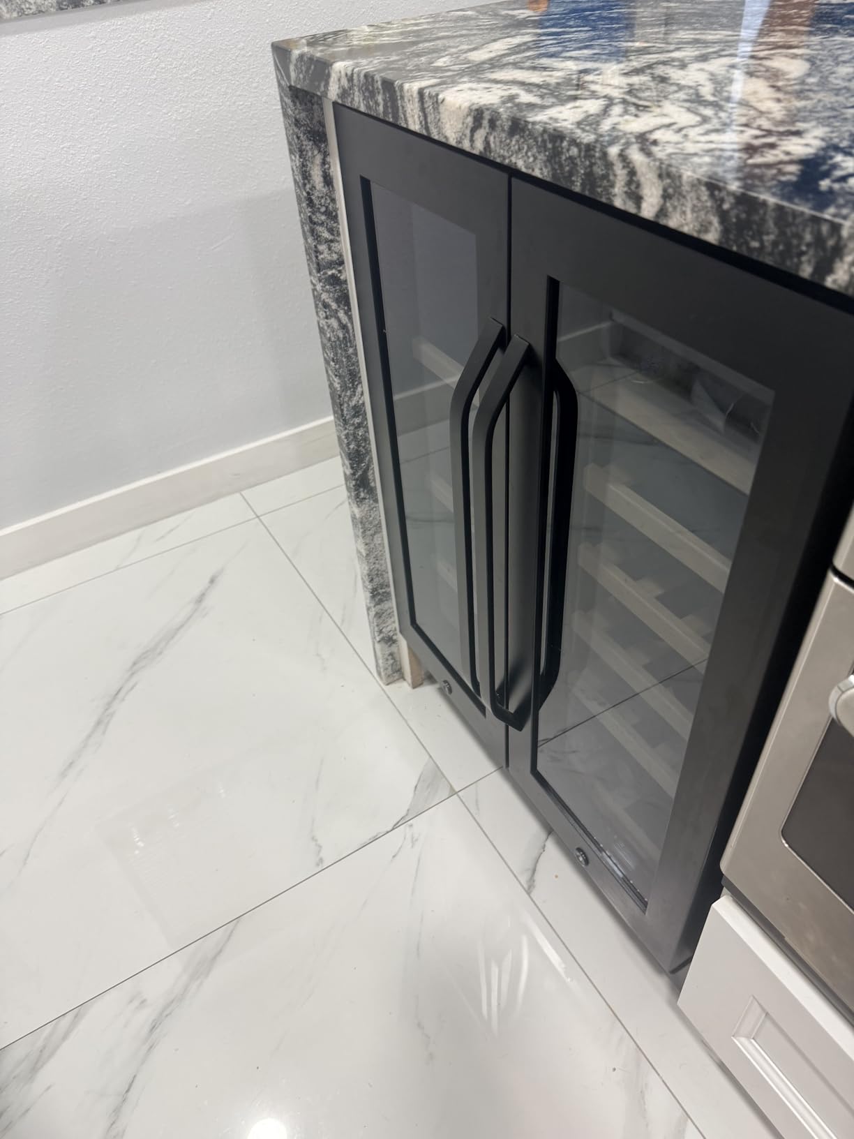 FoMup Wine Cooler Refrigerator 24 Inch, 180 Bottles Large Wine Fridge Dual Zones, Tall Freestanding/Built-in Wine Cellar Professional with Reversible Door Sliding Rail Shelves customer photo 1