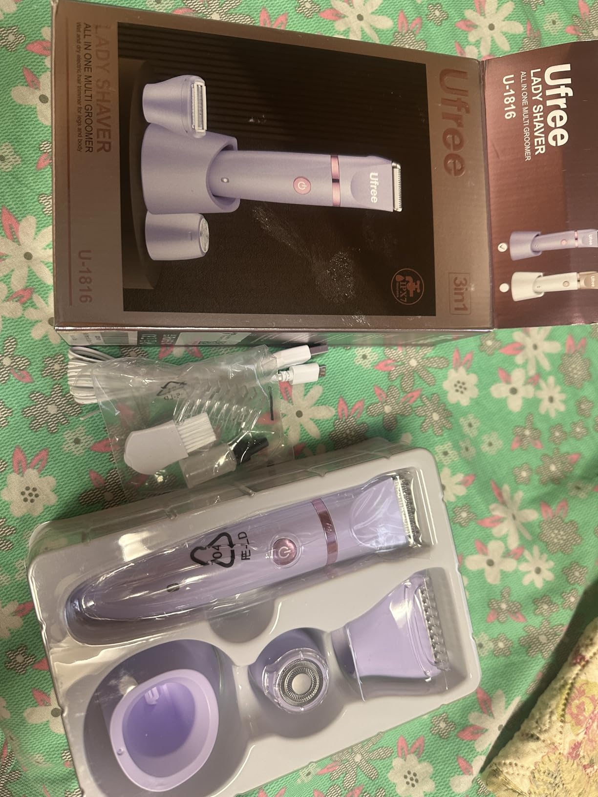 Ufree Bikini Trimmer Electric Razors for Women, Ceramic Blade Body Hair Trimmer, IPX7 Waterproof Rechargeable Lady Shaver, Personal Groomer for Legs & Pubic Hair customer photo 2