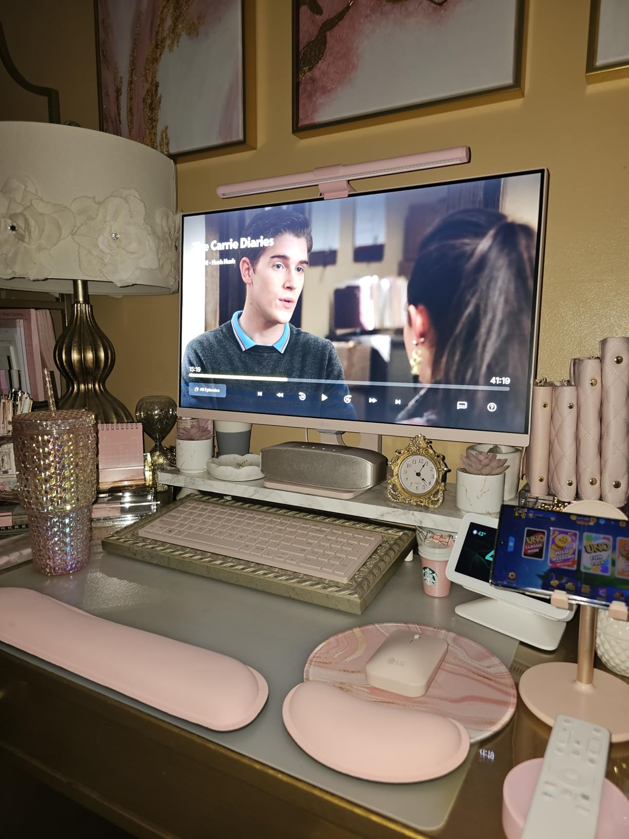 Quntis Computer Monitor Light Bar with Remote, Eye-Care Monitor Light Backlight Desk Lamp for Home Office Gaming, Stepless Dimming Brightness and Color Temperature, No Screen Glare, Gray customer photo 2