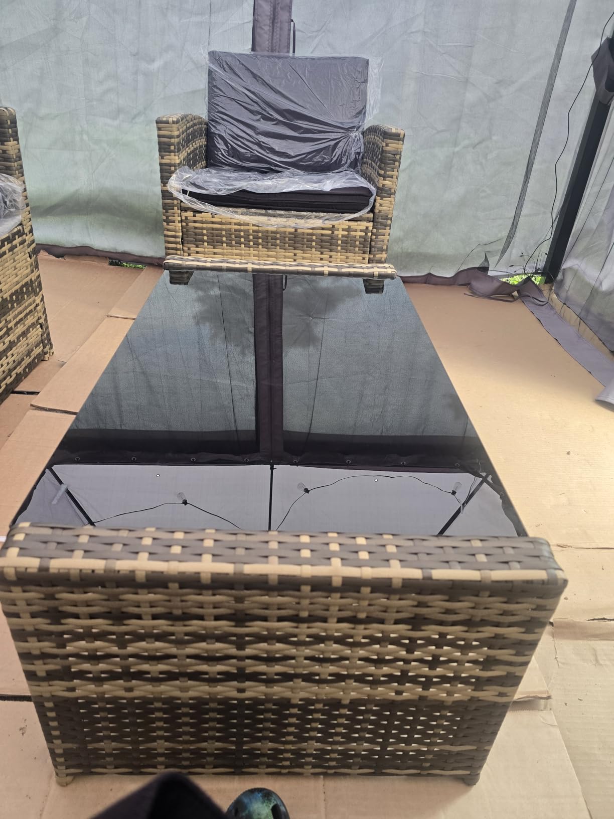 KROFEM 8 Piece Patio Furniture Set, Outdoor Modular Conversation Set customer photo 2