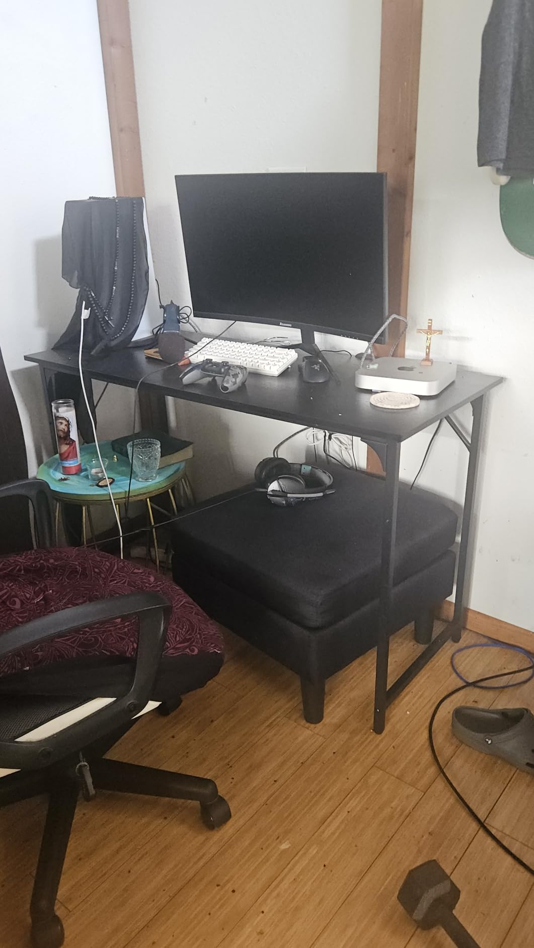 PayLessHere | 32 Inch Computer Desk | Brown | Sturdy Office Desk customer photo 2