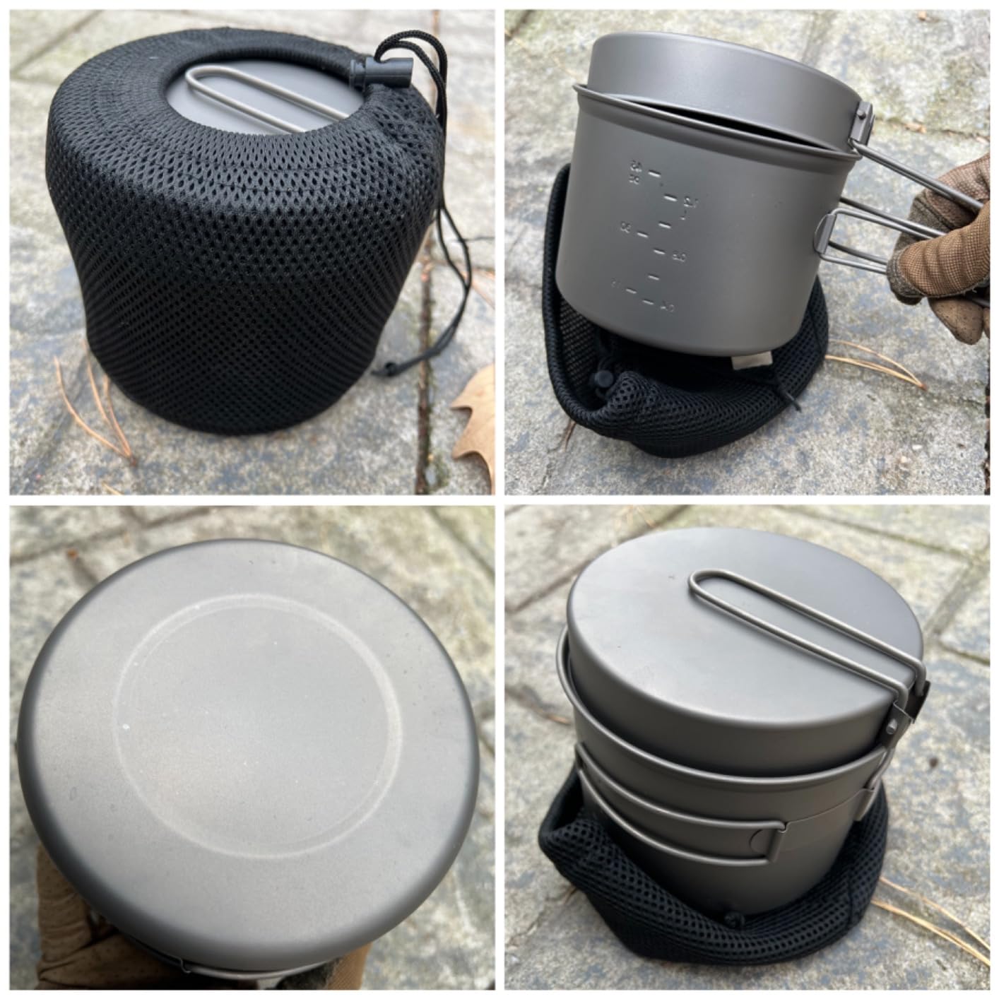 Maxi Titanium 1600ml Pot with Frying Pan Lid - Lightweight Outdoor Cooking System customer photo 2