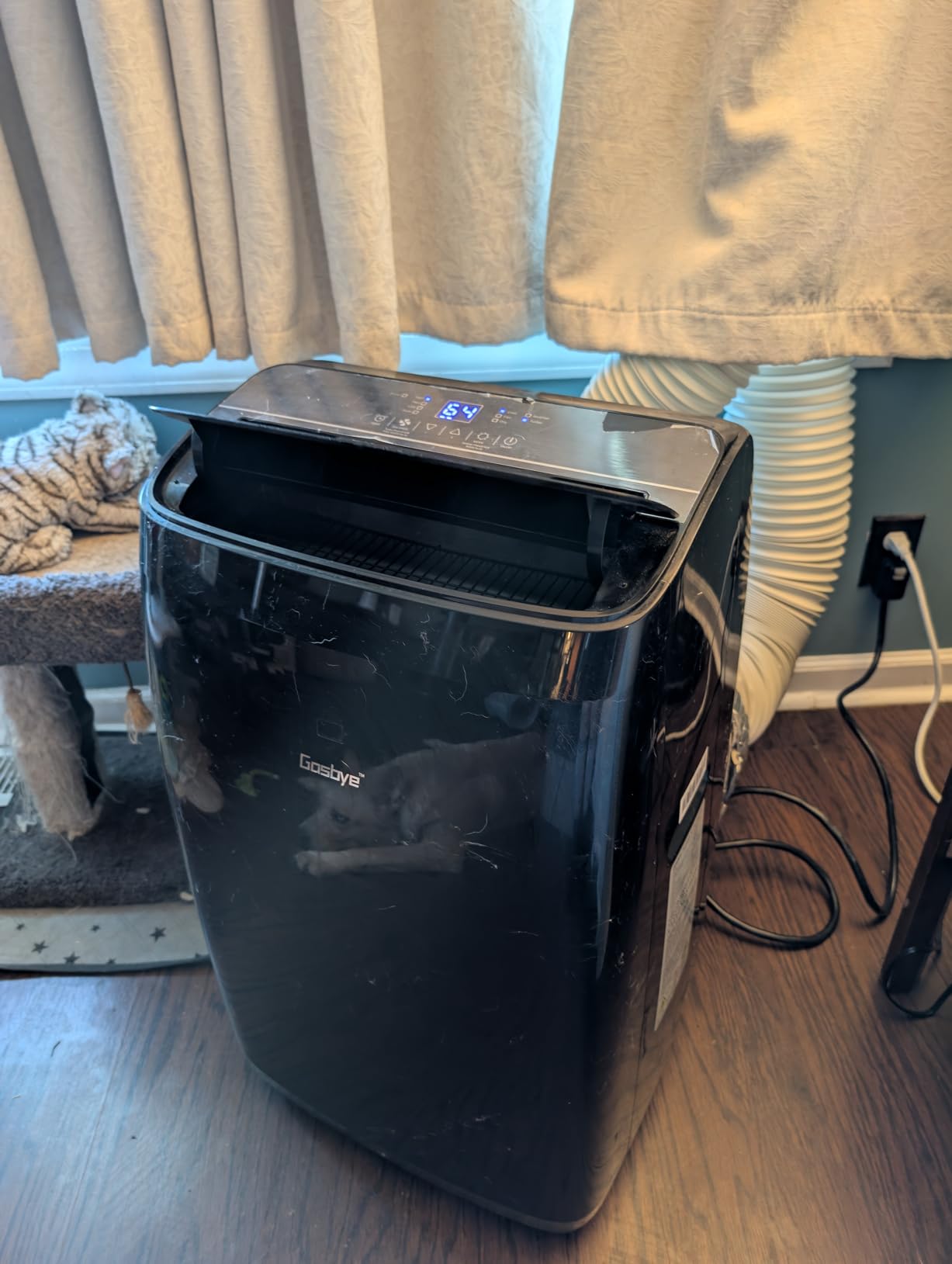 Gasbye Dual Hose Portable Air Conditioner, [2026 Upgraded] Full DC Inverter Compressor, Energy-Saving 13.6 CEER, Low Noise (45dB), Cools Room up to 500 Sq.Ft., Backlit Remote Control, 14,000BTU, Black customer photo 1