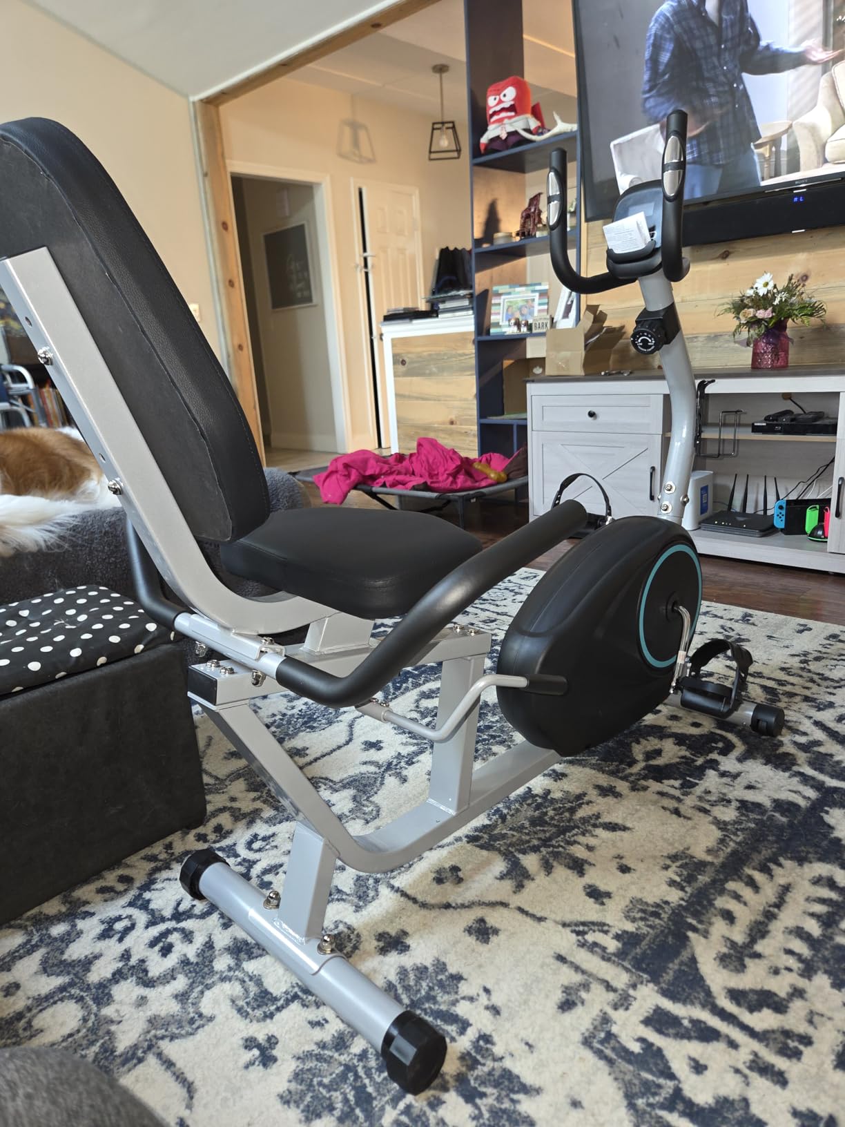 Recumbent Exercise Bike for Seniors - 400LB Weight Capacity Recumbent Bikes with Comfortable Seat, Pulse Sensor, 16-level Resistance, LCD Monitor customer photo 2