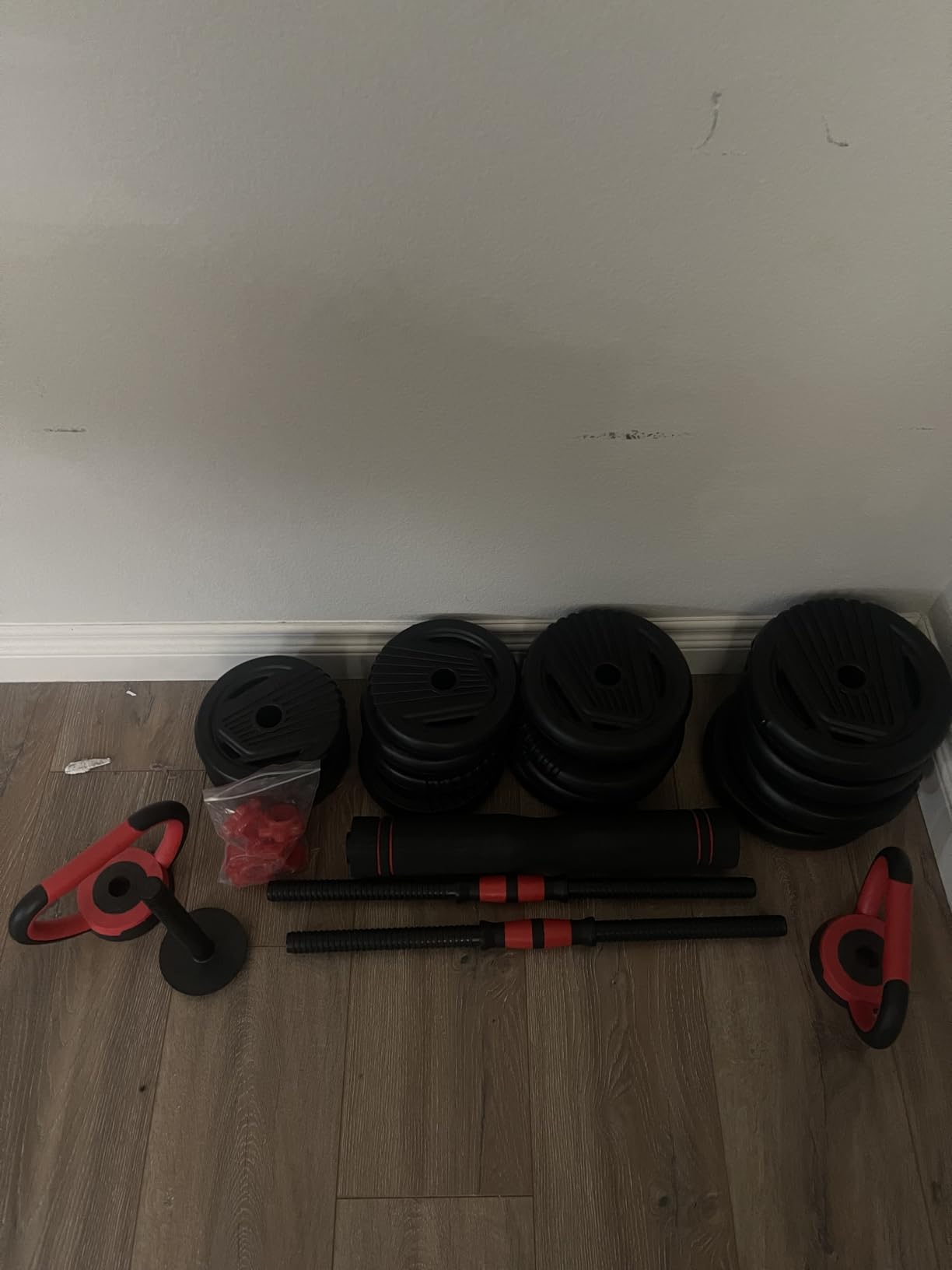 Adjustable Dumbbell set,20/30/45/70/90lbs Free Weight Set customer photo 2