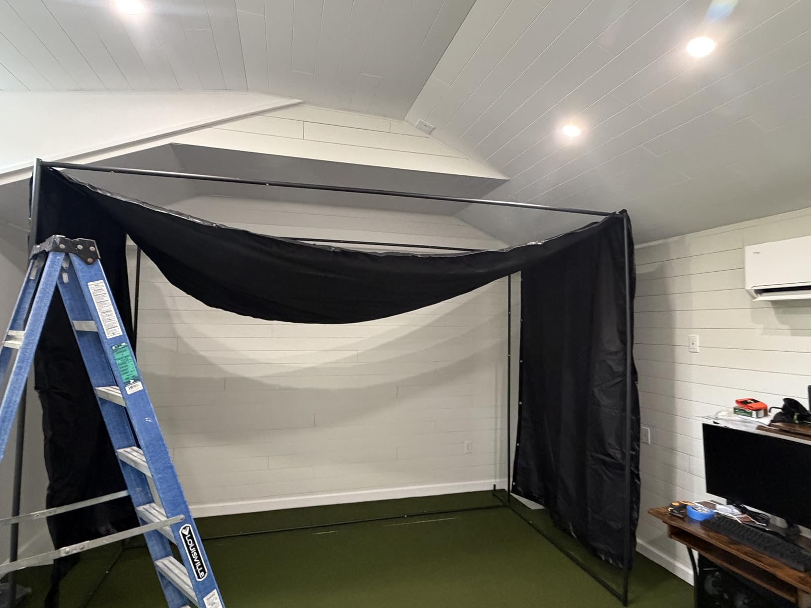 GoSports Golf Simulator Enclosure Nets - Complete Set with Frame and HD Impact Screen Kit - Indoor At Home Golf Training Equipment customer photo 1