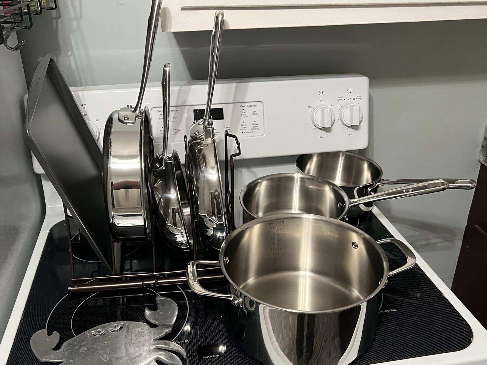 T-fal Pro Tri-Ply Stainless Steel 10-Piece Induction Cookware Set | NSF-certified, oven safe to 500°F, glass lids to 350°F, measuring marks inside, all cooktops including induction customer photo 1