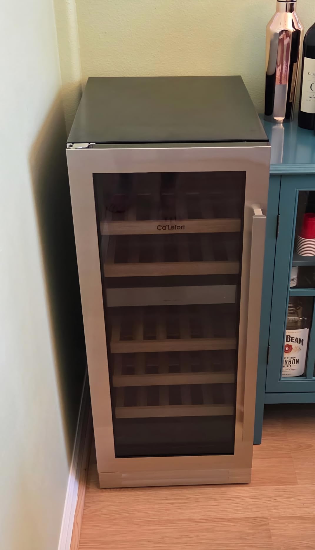 Ca'Lefort Wine Fridge & Cooler - 24 Inch 52 Bottle Wine Cooler Refrigerator, 40-65F Dual Zone Wine Refrigerator Glass Door, 3 LED Built-in or Freestanding Fridge for Home/Bar/Kitchen (5.65 cu.ft) customer photo 1