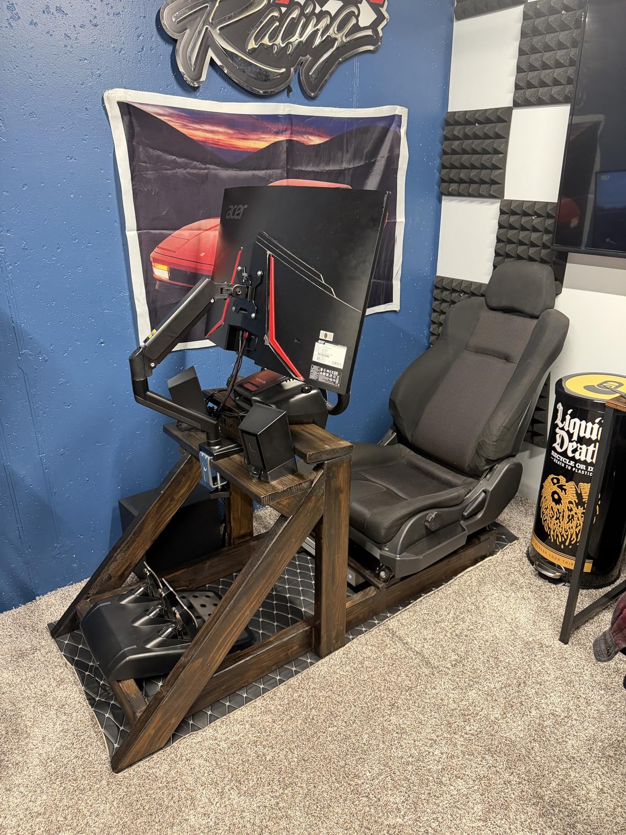 WALI Dual Monitor Stand for 13-32 inch Computer Screens, Dual Monitor Arms for 2 Monitors Holds up to 22 lbs, Height Adjustable Dual Monitors Mount, VESA 75x75/100x100mm (GSMP002N), Black customer photo 2