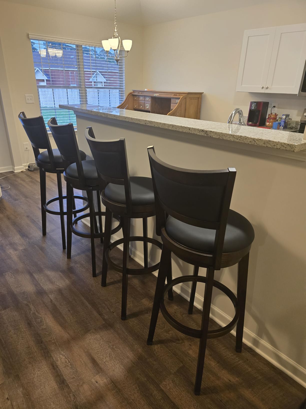 PrimeZone Swivel Bar Stools Set of 2, 24 Inch Counter Height Barstools customer photo 2