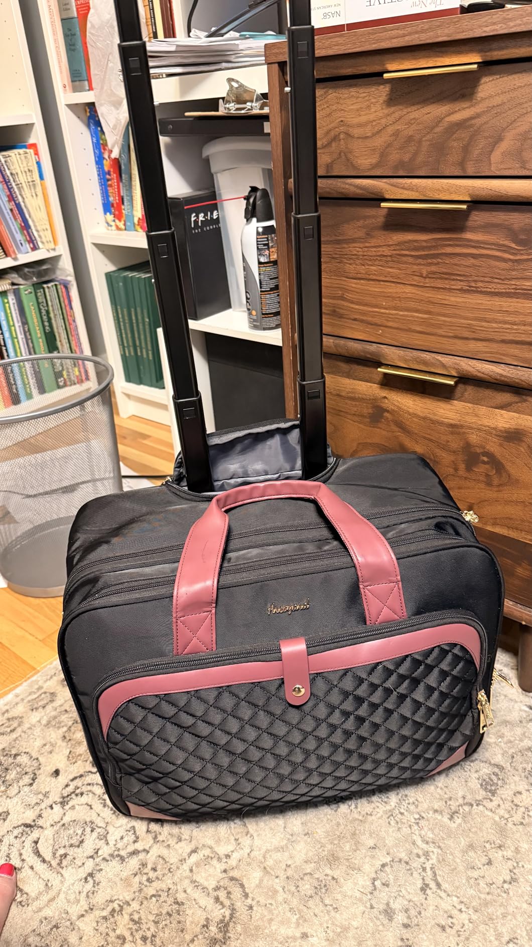 Arcoyard Rolling Laptop Bag, Rolling Briefcase for Women with Waterproof Pocket, 16 Inch Computer Bag, Underseat Carry On Luggage with Wheels for Work Travel Business, Lightweight Beige Brown customer photo 2