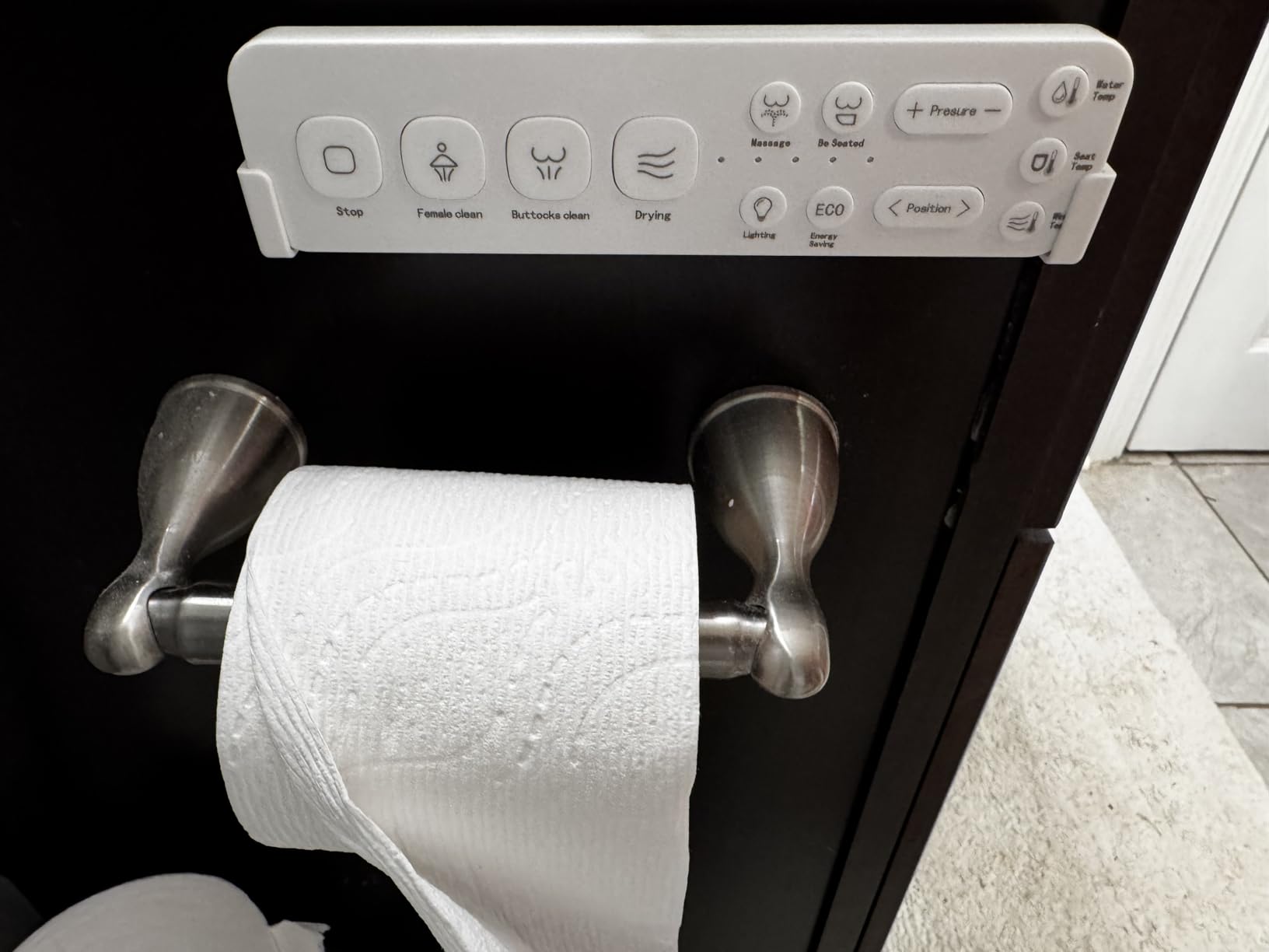 KERDE P30B Bidet Toilet Seat - Dual Control (Side Panel & Remote), Warm Water Wash, Heated Seat, Warm Air Dryer, LED Night Light, Existing Toilets Electric Bidet Elongated Electronic Heated Smart customer photo 2
