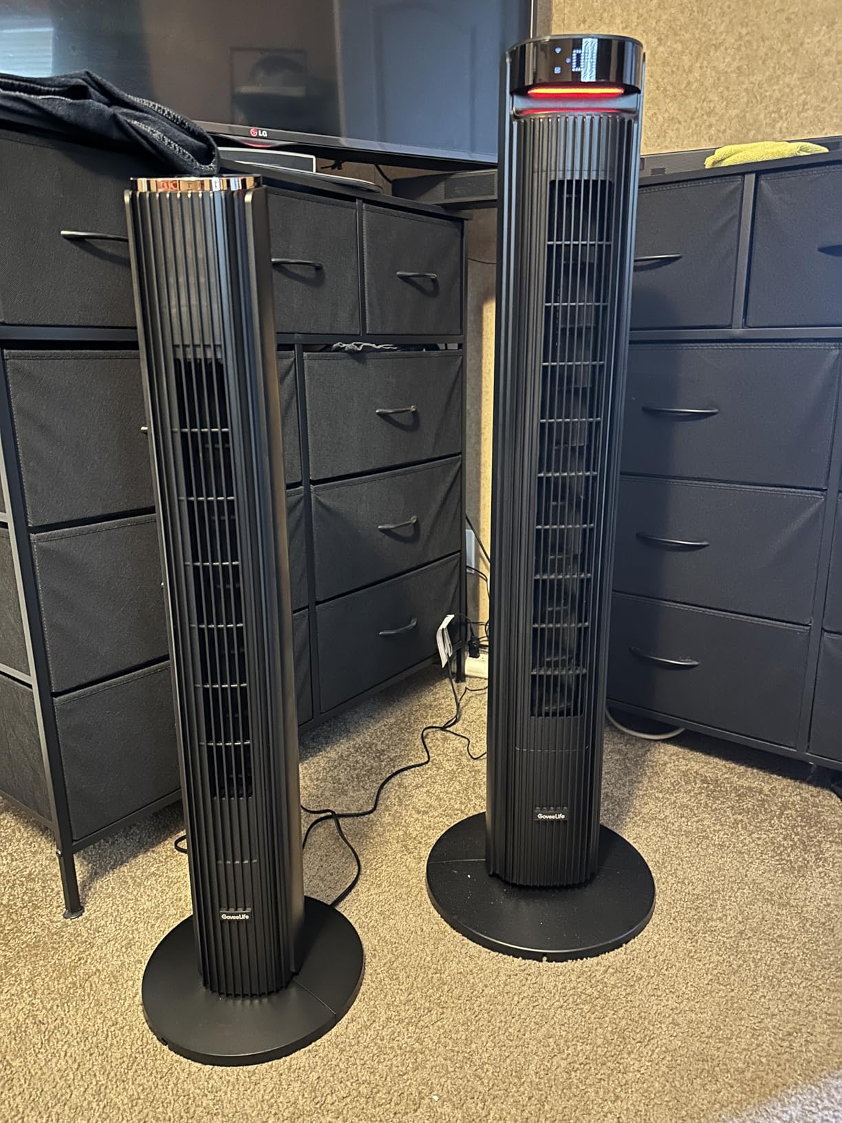 GoveeLife Black Tower Fan for Bedroom, 36