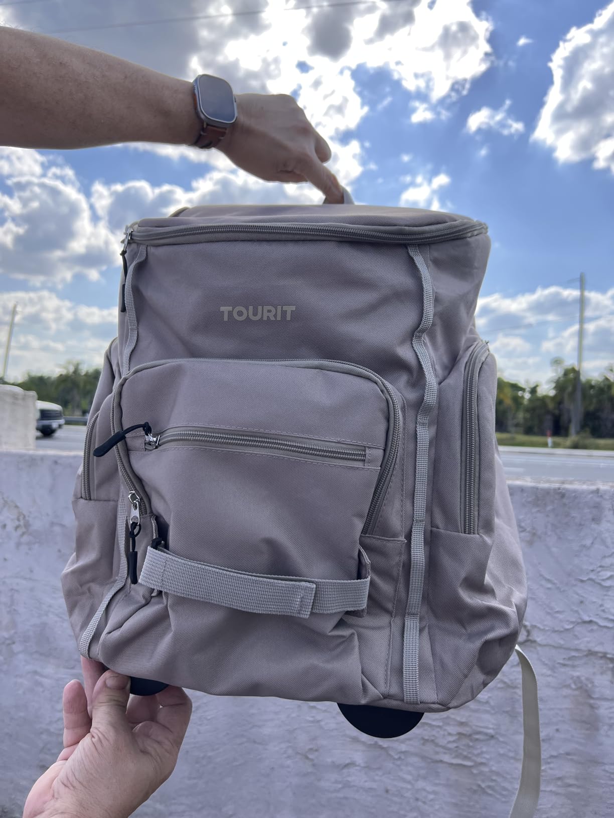 TOURIT Insulated Rolling Cooler Backpack, Leakproof Waterproof Beach Cooler Bag with Wheels and Handle, Outdoor Camping Picnic Travel customer photo 2