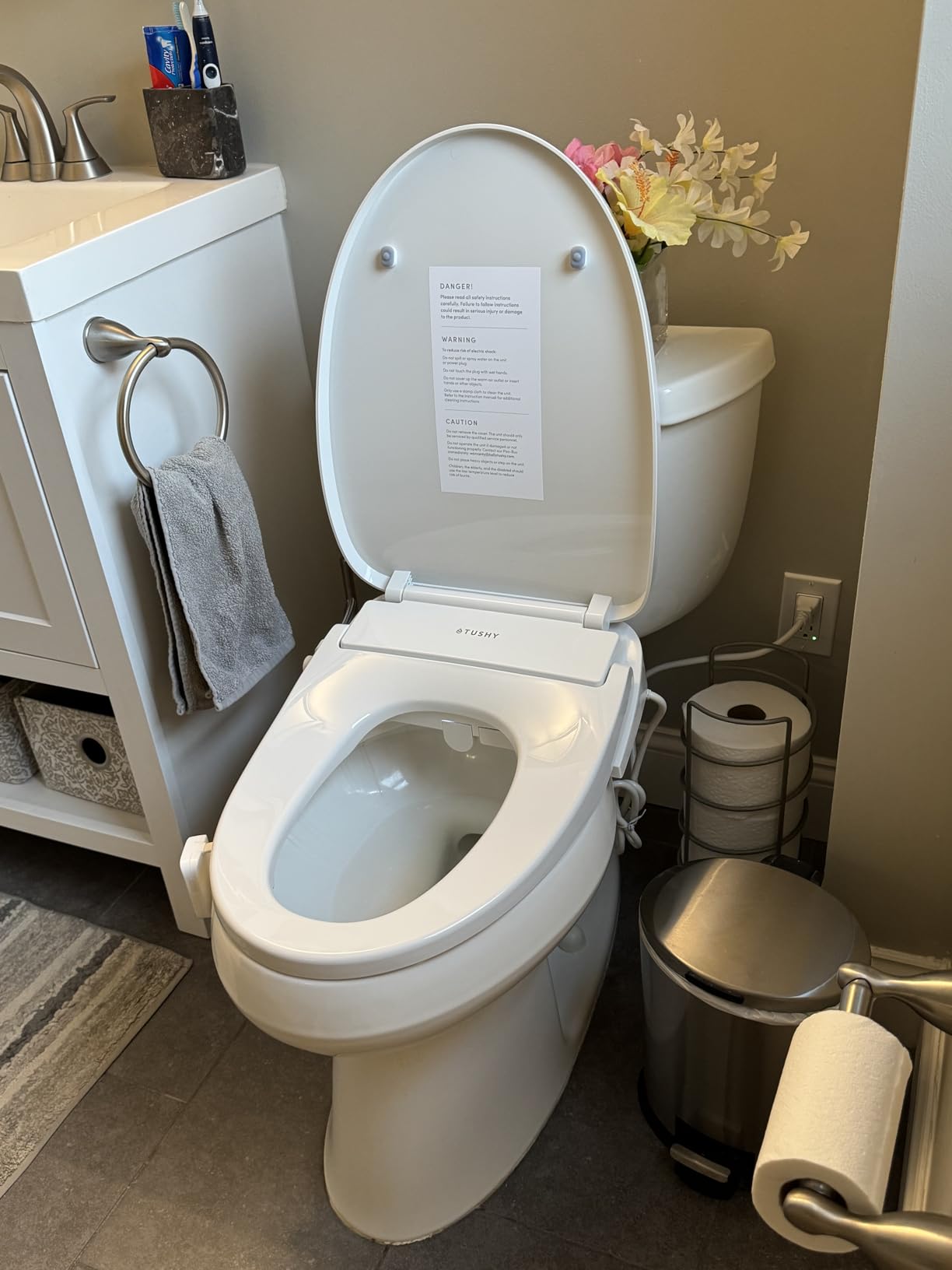 TUSHY Cloud+ Electric Bidet Toilet Seat w/Remote (Personal Settings Include: Instant Warm Water, Heated Seat & Air Dryer), Automatic Deodorizer, Night Light, Soft Close Seat & Lid (Elongated) customer photo 2