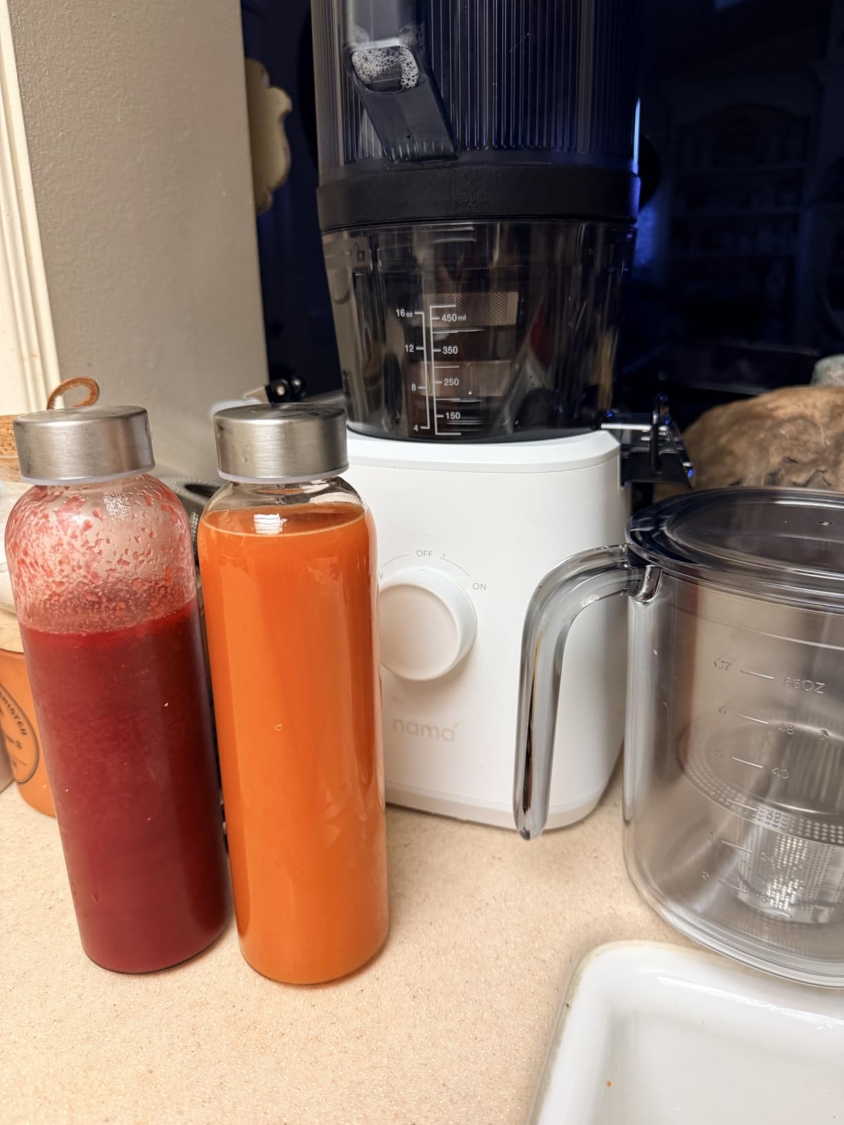 Nama J2 - Cold Press Juicer - Hands-Free - Black | Wide Mouth Hopper fits a whole recipe - Zero Waste Masticating - High Yield Juice, Less Pulp - Easy to Clean customer photo 1